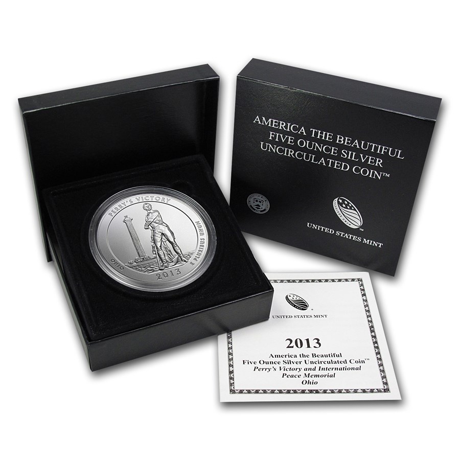 2013-P 5 oz Silver ATB Perry's Victory (w/Box & COA)