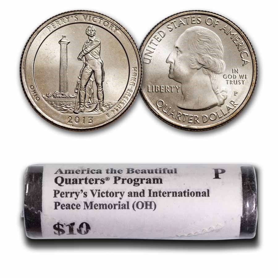 2013-P ATB Quarter Perry's Memorial 40-Coin Roll BU
