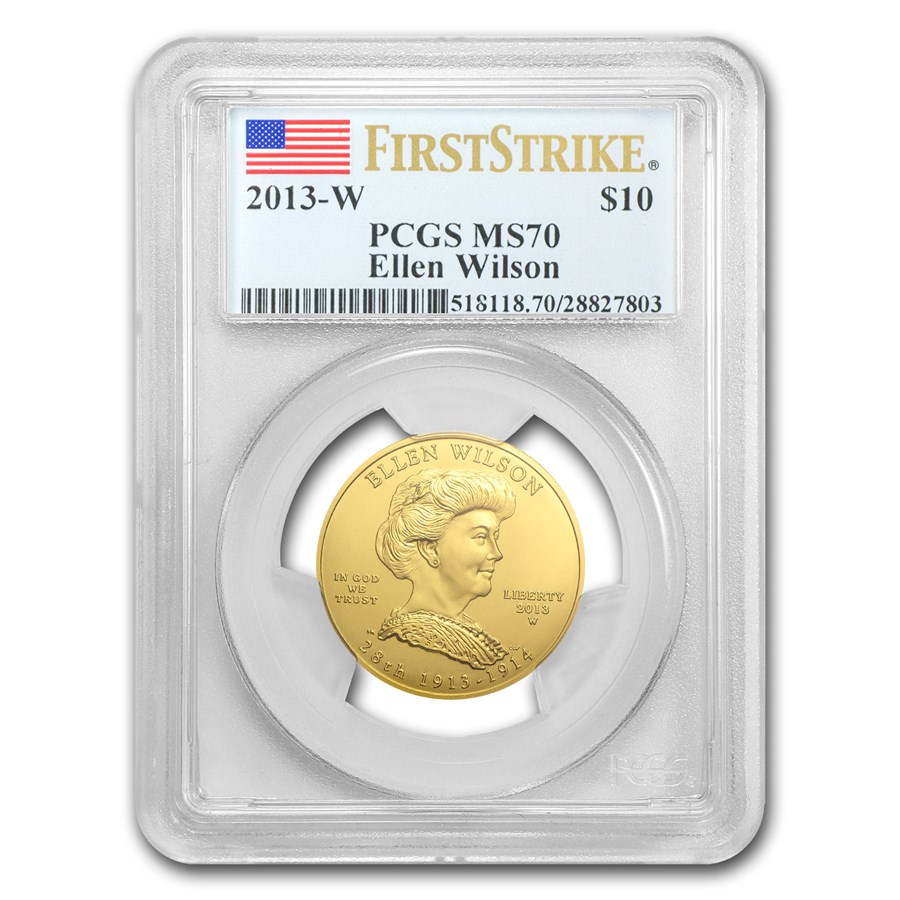 2013-W 1/2 oz Gold Ellen Wilson MS-70 PCGS (FirstStrike®)