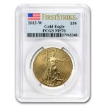 2013-W 1 oz Burnished Gold Eagle MS-70 PCGS (FirstStrike®)