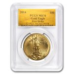 2014 1 oz American Gold Eagle MS-70 PCGS (FS, Gold Foil)