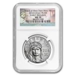 2014 1 oz American Platinum Eagle MS-70 NGC (WP Mint, ER)