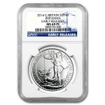 2014 1 oz Silver Britannia MS-69 PL NGC (Early Release)