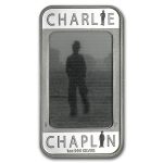 2014 1 oz Silver Charlie Chaplin 100 Years of Laughter Rect Coin