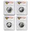2014 4-Coin 50th Anniv Kennedy 1/2 Dollar Set MS/PF-70 PCGS (FS)