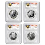 2014 4-Coin 50th Anniv Kennedy 1/2 Dollar Set MS/PF-70 PCGS (FS)