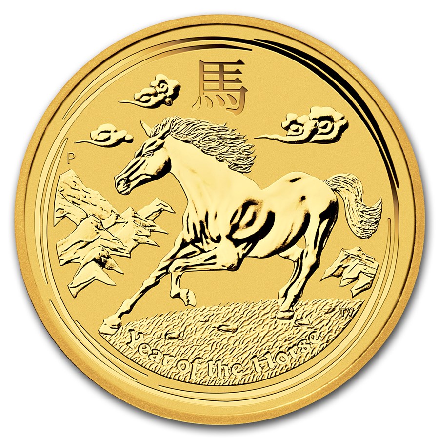 2014 Australia 1/2 oz Gold Lunar Horse BU (Series II)