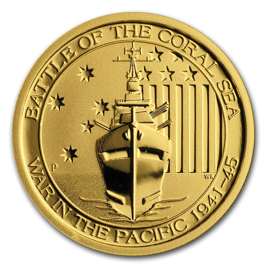 2014 Australia 1/4 oz Gold Battle of the Coral Sea BU