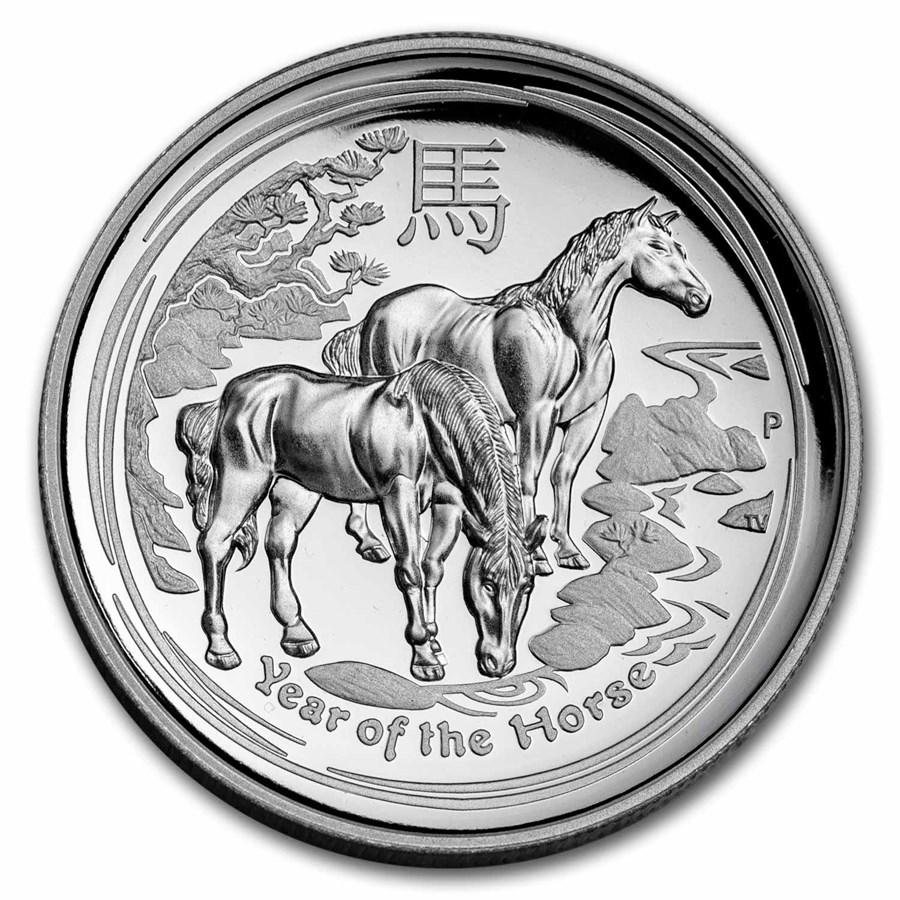 2014 Australia 1 oz Silver Lunar Horse HR Proof (SII)