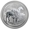2014 Australia 2 oz Silver Lunar Horse BU (Abrasions, SII)
