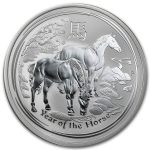 2014 Australia 2 oz Silver Lunar Horse BU (Abrasions, SII)