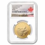 2014 Canada 1 oz Gold Howling Wolf .99999 MS-70 NGC