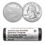 2014-D ATB Great Smoky Mountains 40-Coin Roll BU (Mint Wrapped)