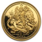 2014 Isle of Man 1 oz Gold Angel BU