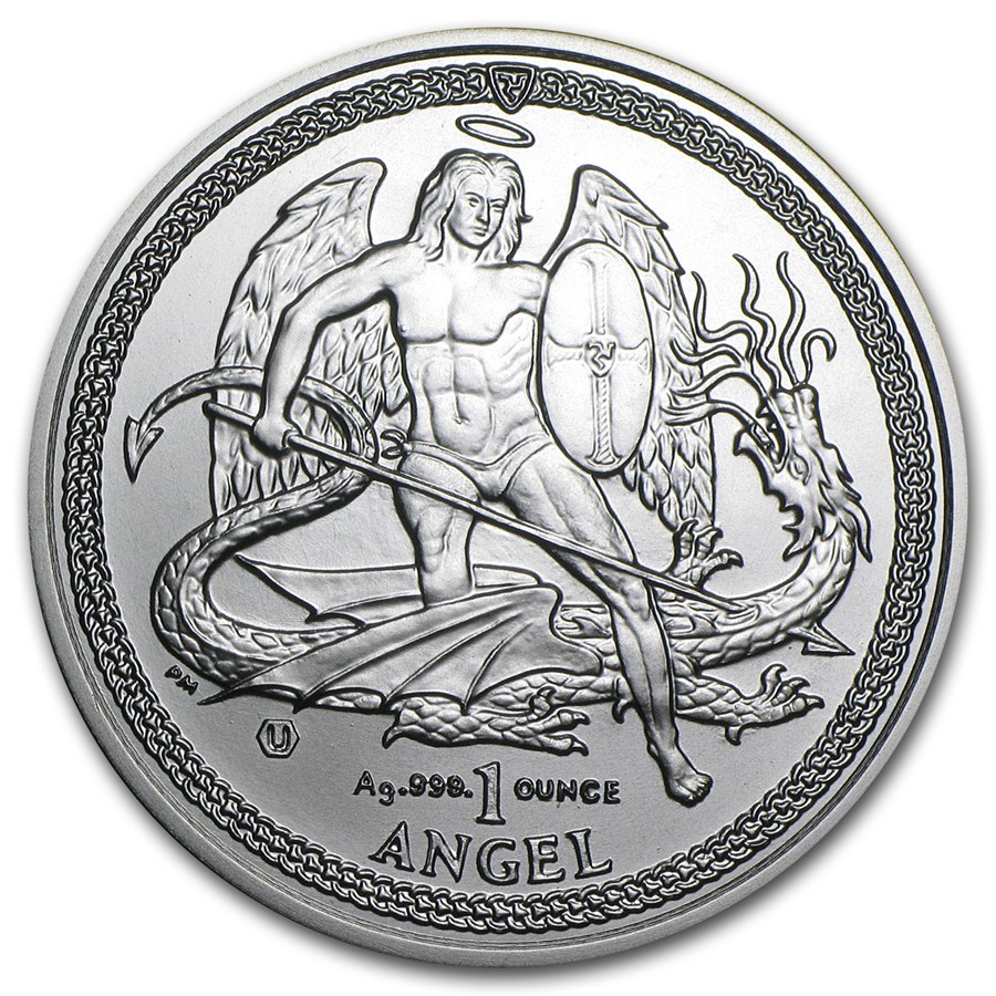 2014 Isle of Man 1 oz Silver Angel BU