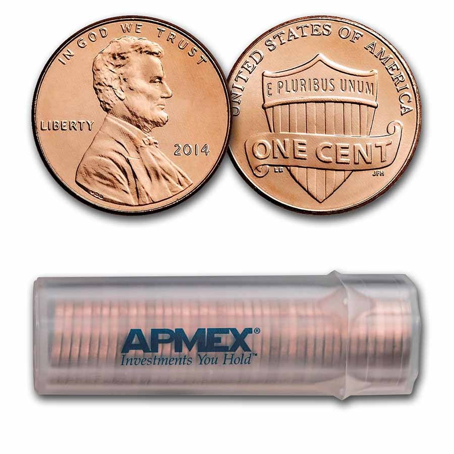 2014 Lincoln Cent 50-Coin Roll BU