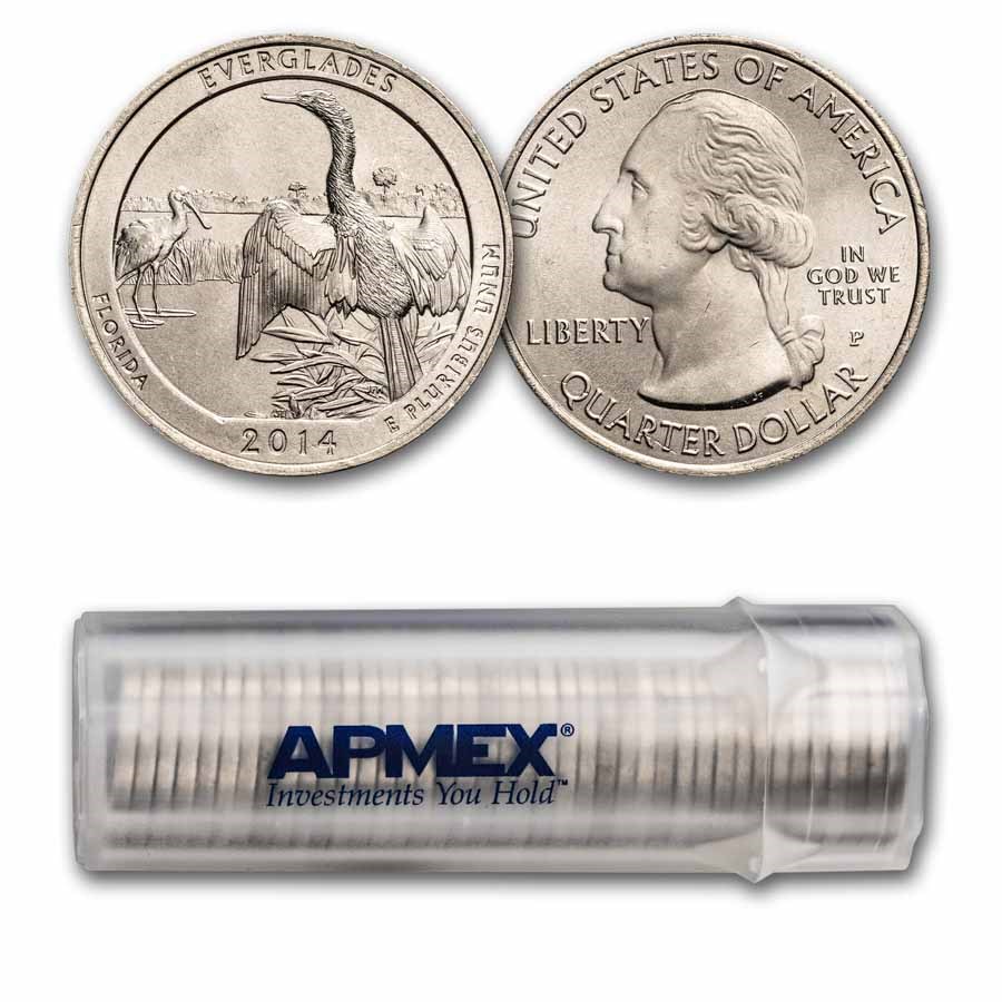 2014-P ATB Quarter Everglades National Park 40-Coin Roll BU