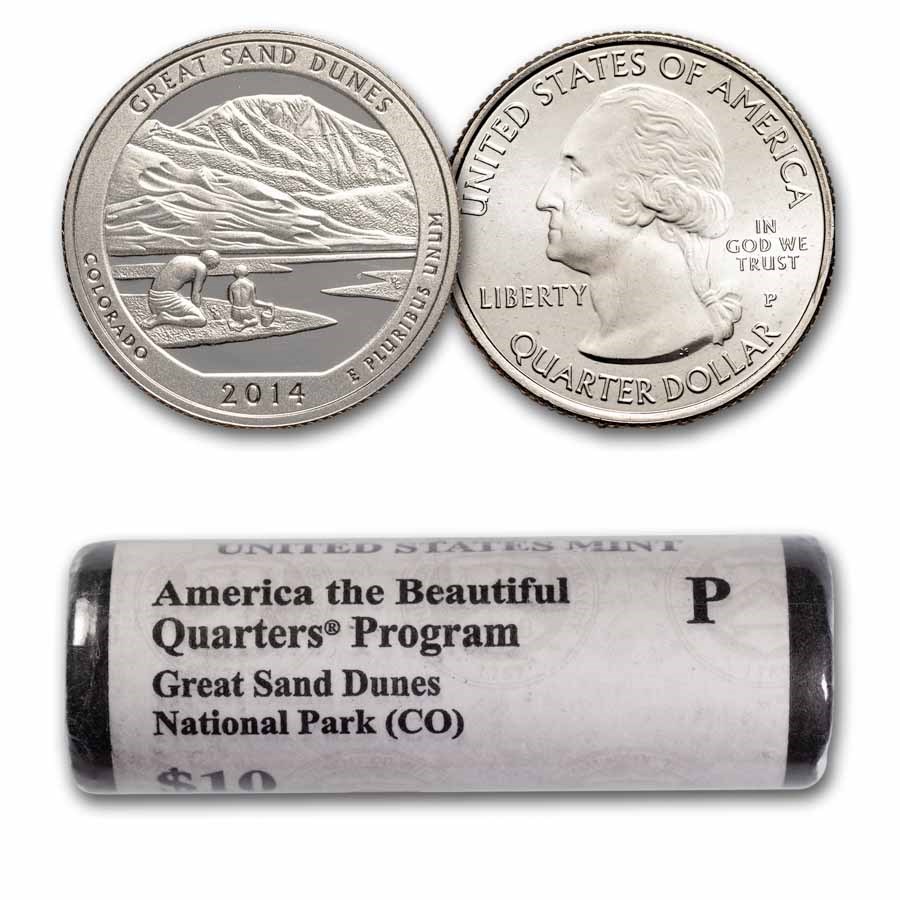 2014-P ATB Quarter Great Sand Dunes National Park 40-Coin Roll BU