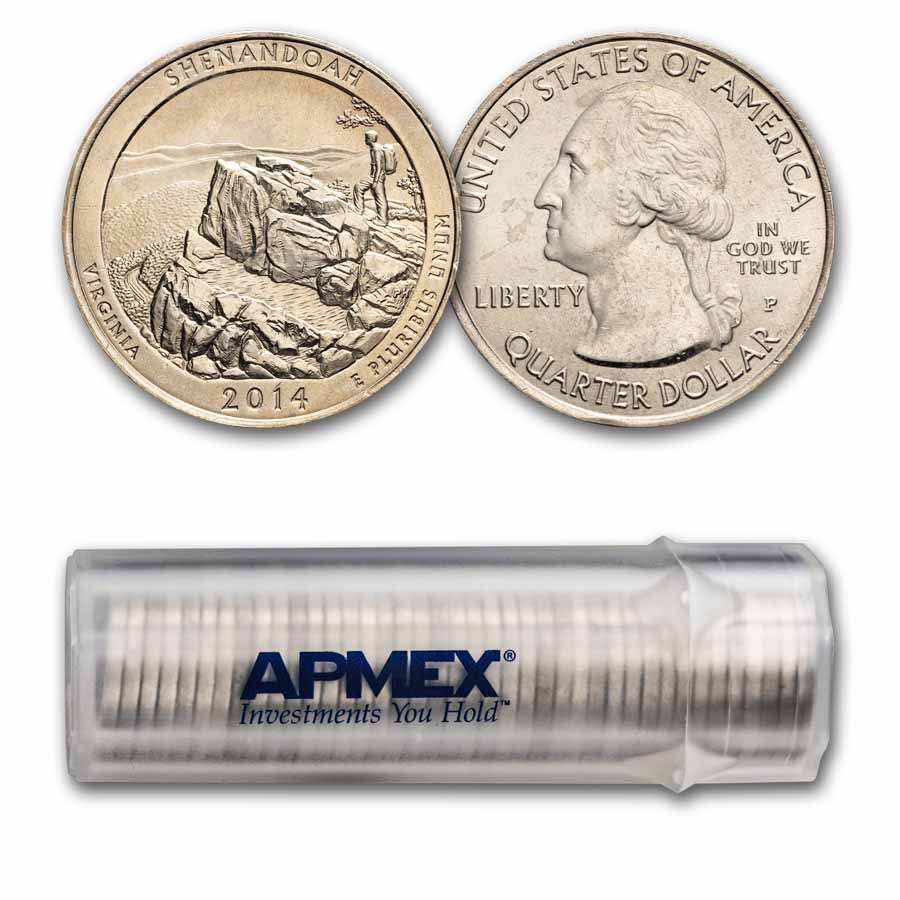 2014-P ATB Quarter Shenandoah National Park 40-Coin Roll BU