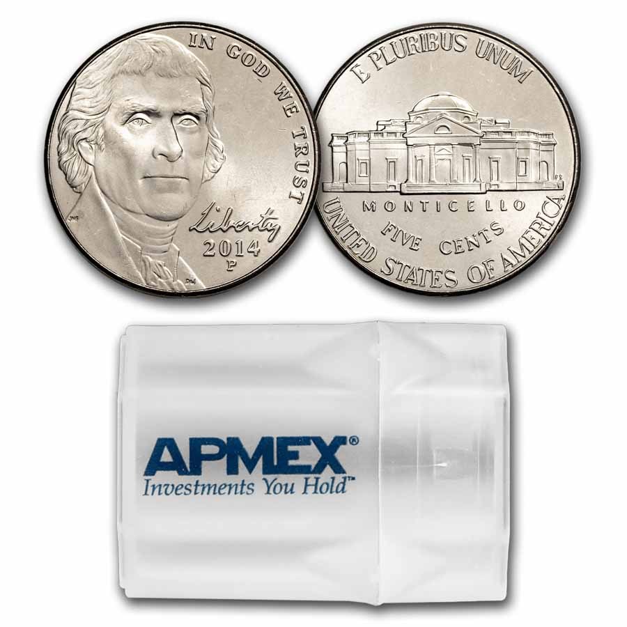 2014-P Jefferson Nickel 40-Coin Roll BU