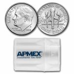 2014-P Roosevelt Dime 50-Coin Roll BU