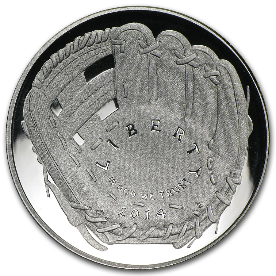 2014-S Baseball HOF 1/2 Dollar Clad Commem Proof (w/Box & COA)