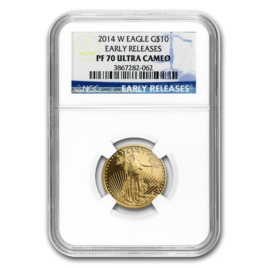 2014-W 1/4 oz Proof American Gold Eagle PF-70 NGC (ER)