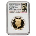 2014-W 3/4 oz Gold Kennedy Half Dollar PF-70 NGC (ER, JFK Label)
