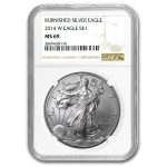 2014-W Burnished American Silver Eagle MS-69 NGC