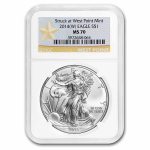 2014 (W) Silver Eagle MS-70 NGC (West Point Star Label)