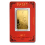 2015 1 oz Gold Bar - PAMP Suisse Year of the Goat (In Assay)