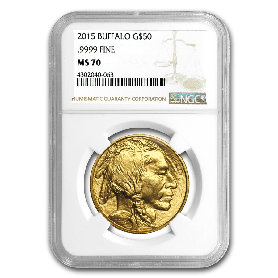 2015 1 oz Gold Buffalo MS-70 NGC