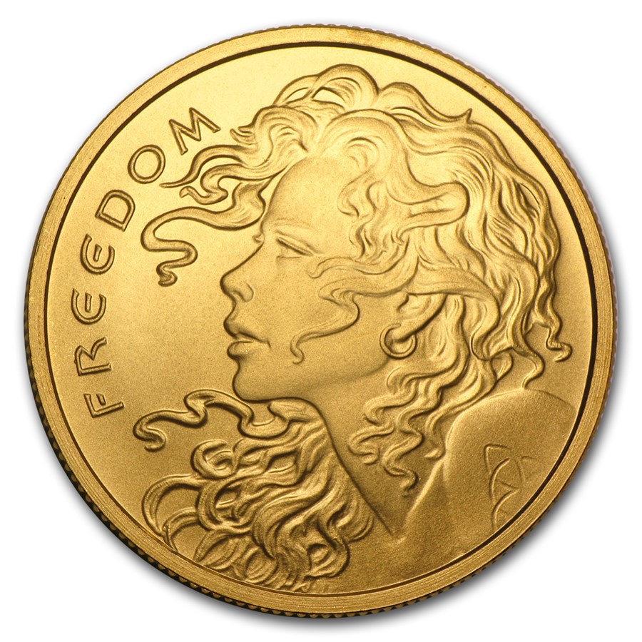 2015 1 oz Gold Round - Freedom Girl (w/Box & COA)