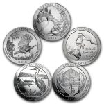 2015 5-Coin 5 oz Silver ATB Set (America the Beautiful)