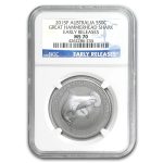 2015 AUS 1/2 oz Silver Great Hammerhead Shark MS-70 NGC (ER)