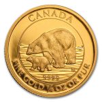 2015 Canada 1/4 oz Proof Gold $10 Polar Bear and Cub