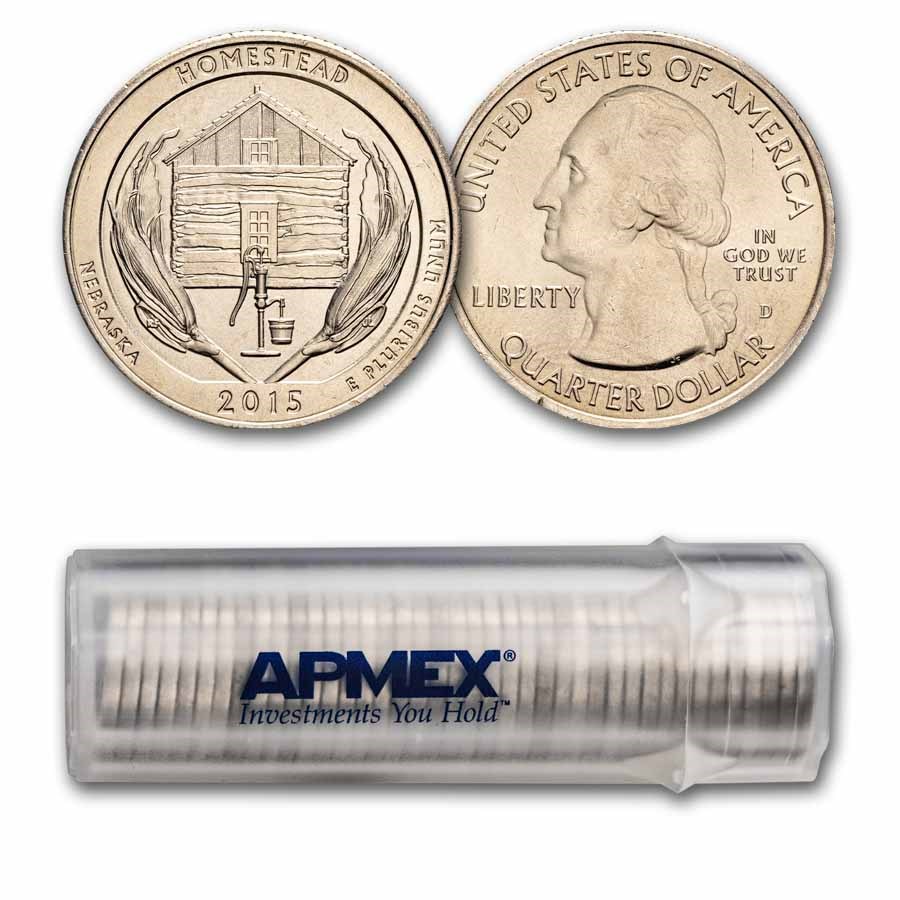 2015-D ATB Quarter Homestead National Monument 40-Coin Roll BU
