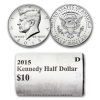 2015-D Kennedy Half Dollar 20-Coin Roll BU (Mint Wrapped)