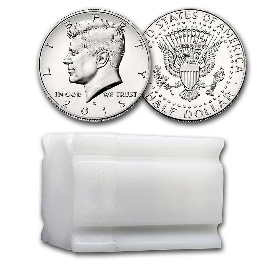 2015-D Kennedy Half Dollar 20-Coin Roll BU