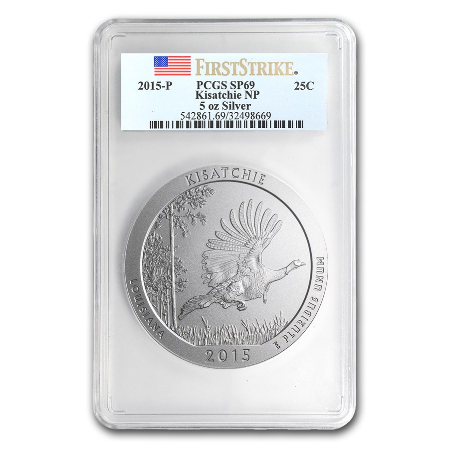2015-P 5 oz Silver ATB Kisatchie SP-69 PCGS (FS)
