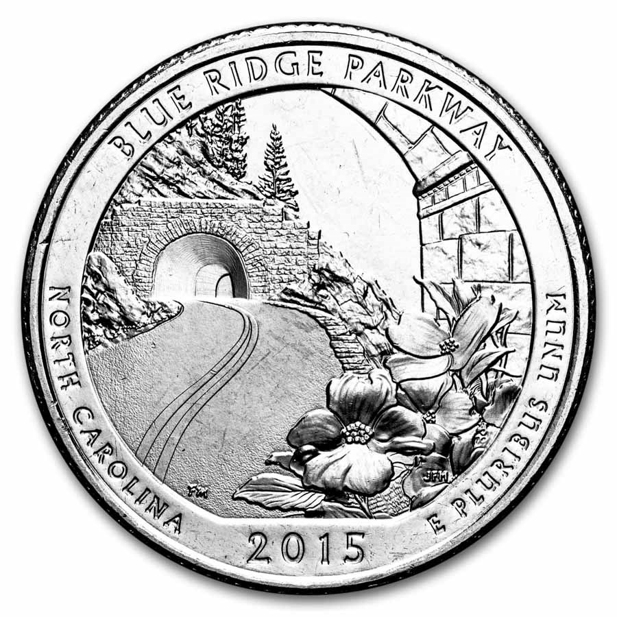 2015-P ATB Quarter Blue Ridge Parkway BU