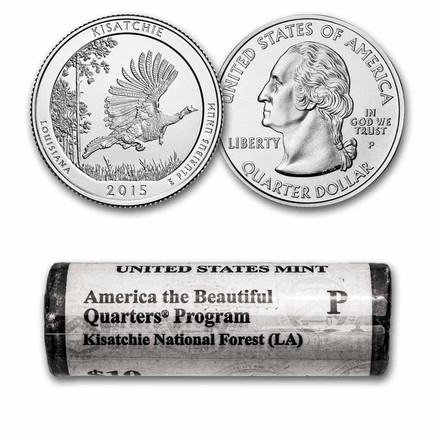 2015-P ATB Quarter Kisatchie National Forest 40-Coin Roll BU