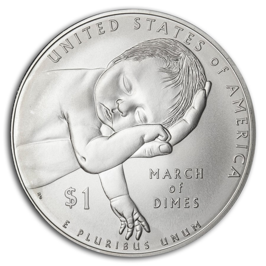 2015-P U.S. March of Dimes $1 Silver Commem BU (Capsule Only)