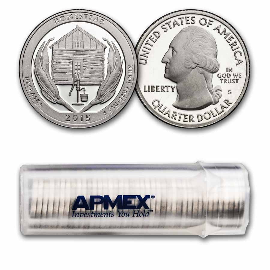 2015-S Quarter ATB Homestead 40-Coin Roll Proof (Silver)