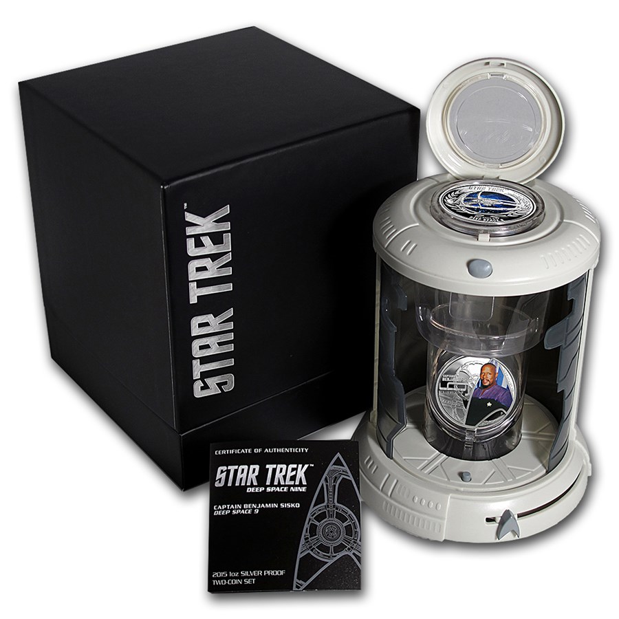 2015 Tuvalu 2-Coin 1 oz Silver Star Trek: Deep Space 9 Pf Set