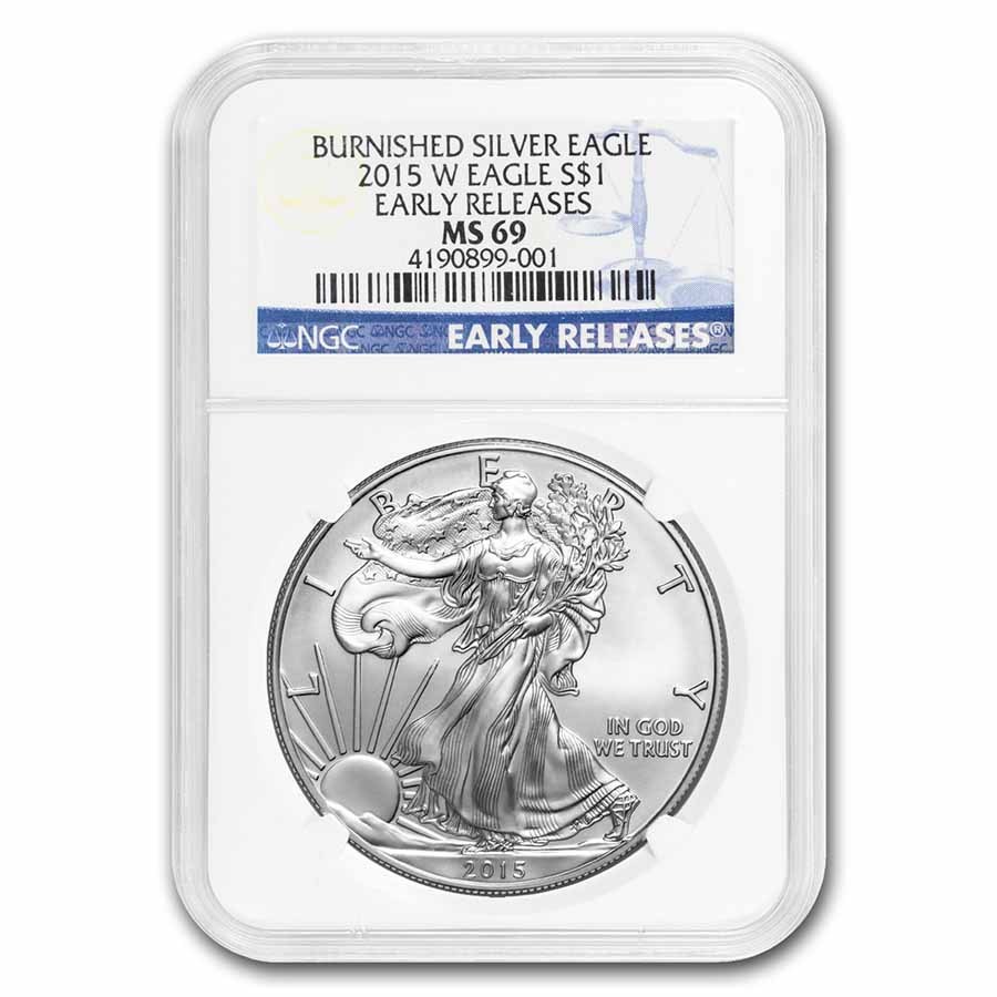 2015-W Burnished American Silver Eagle SP/MS-69 NGC