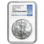 2015-W Burnished Silver Eagle MS-70 NGC (First Day of Issue)