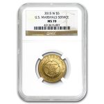 2015-W Gold $5 Commem U.S. Marshals Service MS-70 NGC