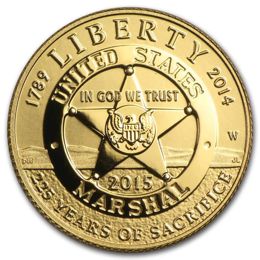 2015-W Gold $5 Commem U.S. Marshals Service Prf (w/Box & COA)