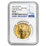 2015-W HR American Liberty Gold MS-70 NGC (ER, Blue Label)